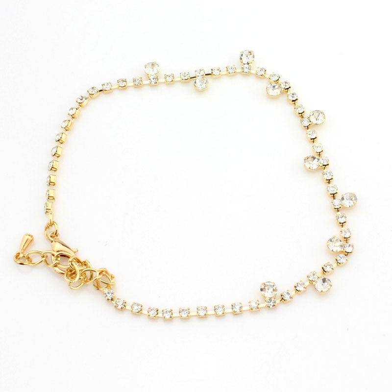 Small Diamond Anklet With Rhinestone Anklet