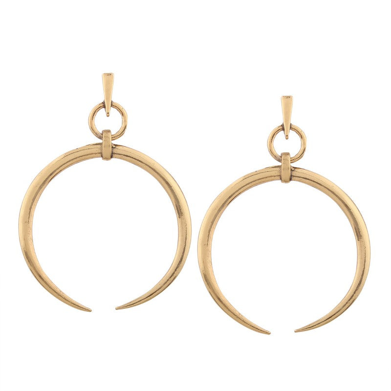 women personalized alloy ring exaggerated earrings