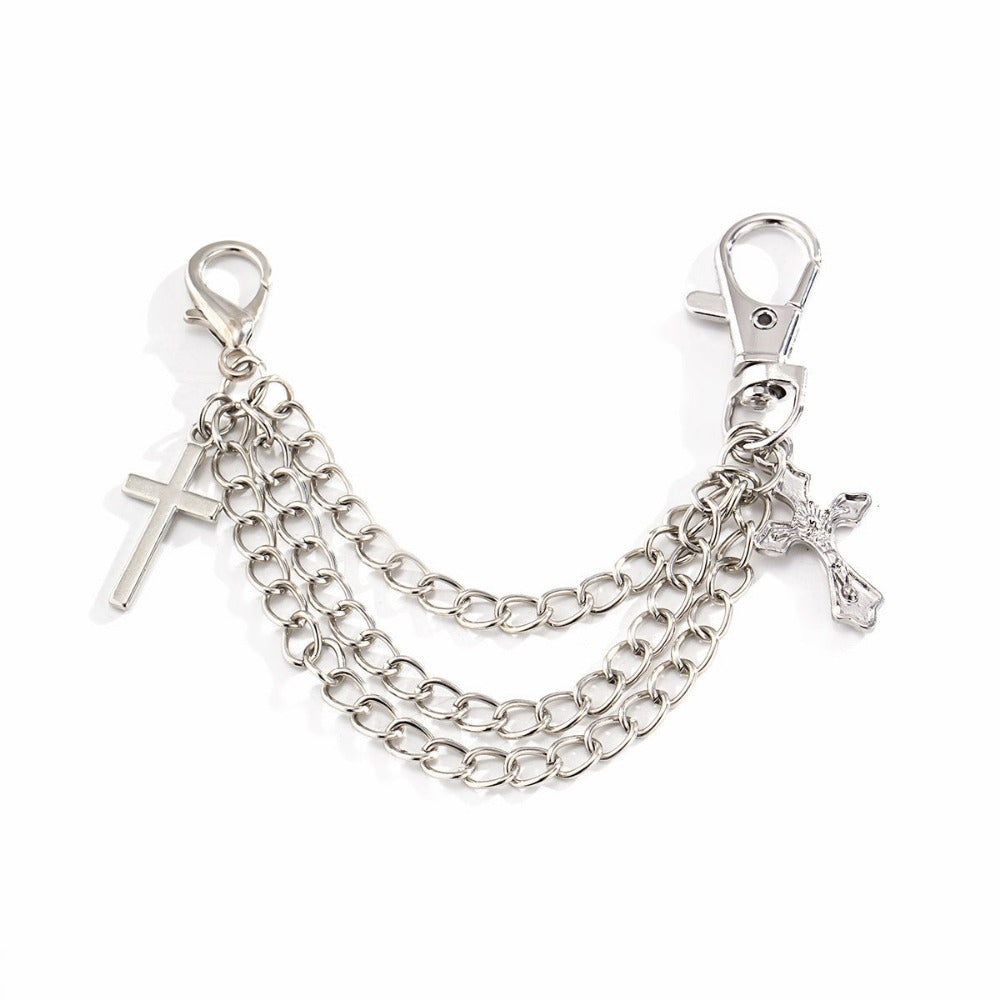 This Cross Pendant Shoe Chain Female is a perfect accessory for any footwear. Turn any pair of shoes into a stylish statement piece with this eye-catching pendant. Lightweight and durable, this shoe chain provides long-lasting shine and an eye-catching design.