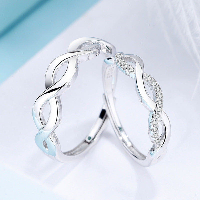 Live Mouth Wedding Knuckle Stackable Promise Ring Gifts For Couple