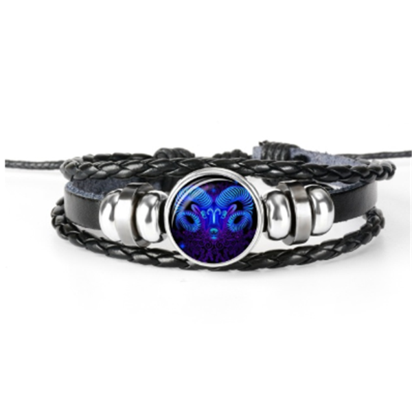 Zodiac Constellation Braided Design Bracelet for Men Women