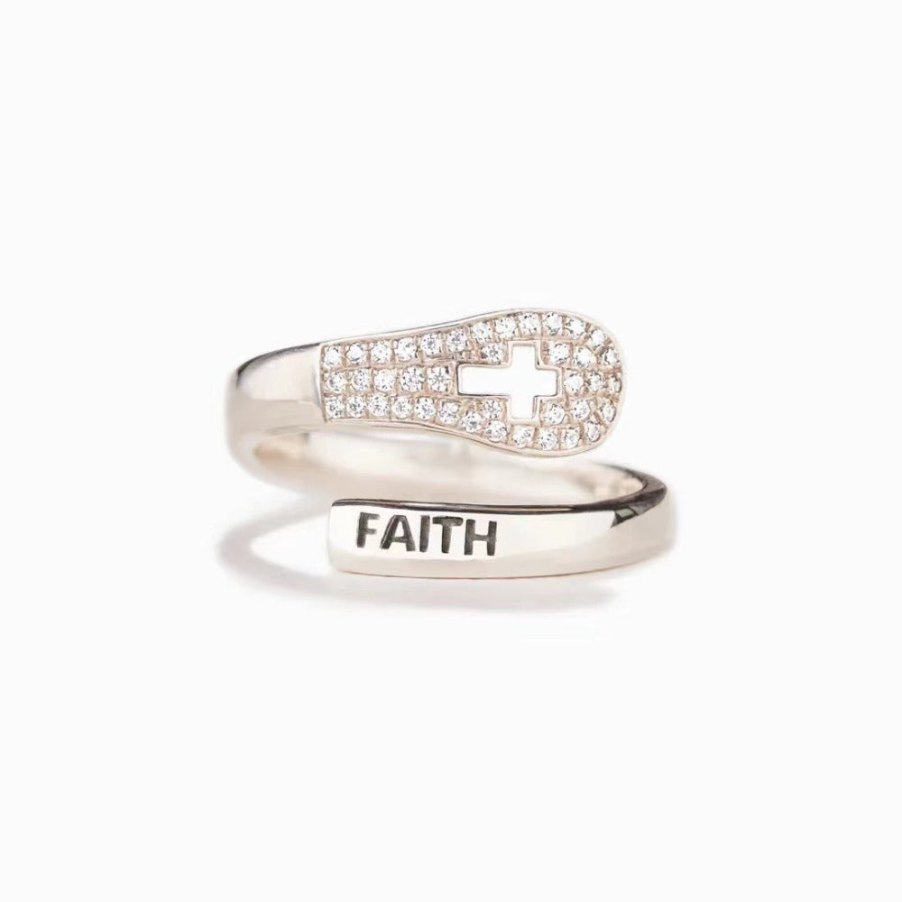 Faith Can Move Mountains Adjustable Ring