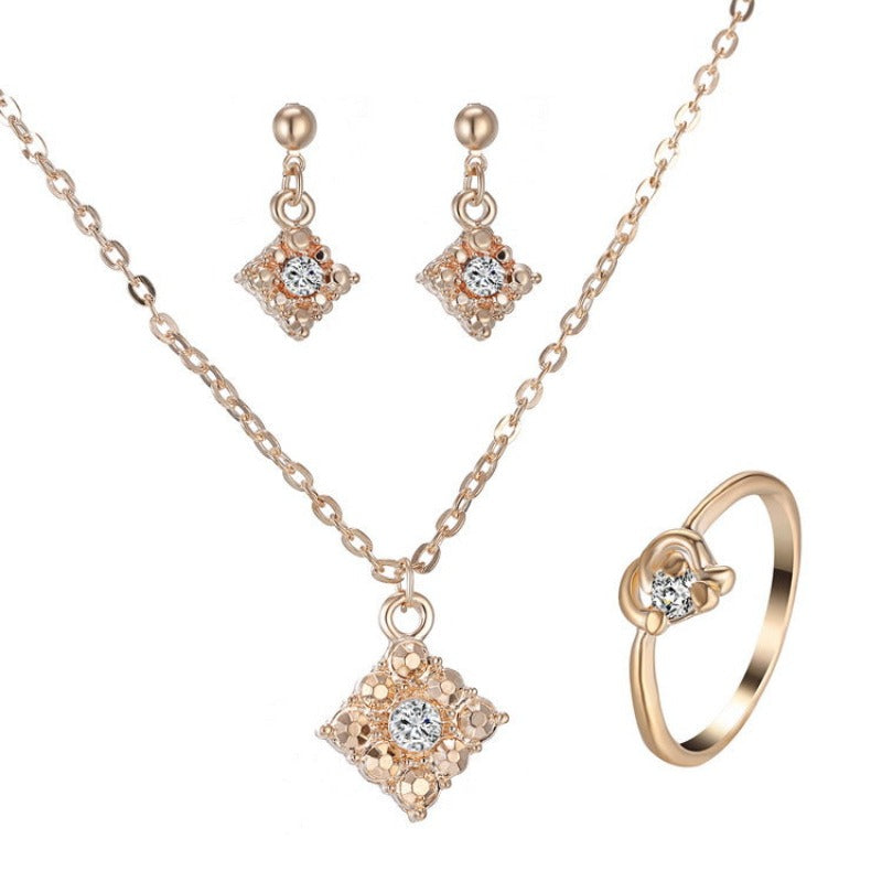 lady jewelry square bridal jewelry set