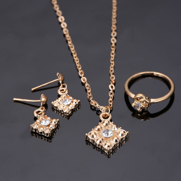 lady jewelry square bridal jewelry set