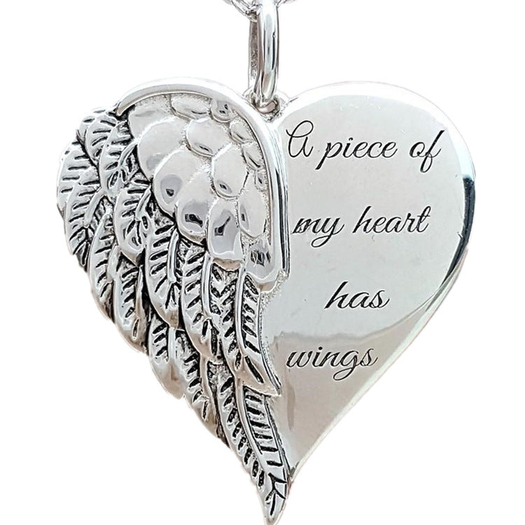A Piece Of My Heart Has Wings Necklace