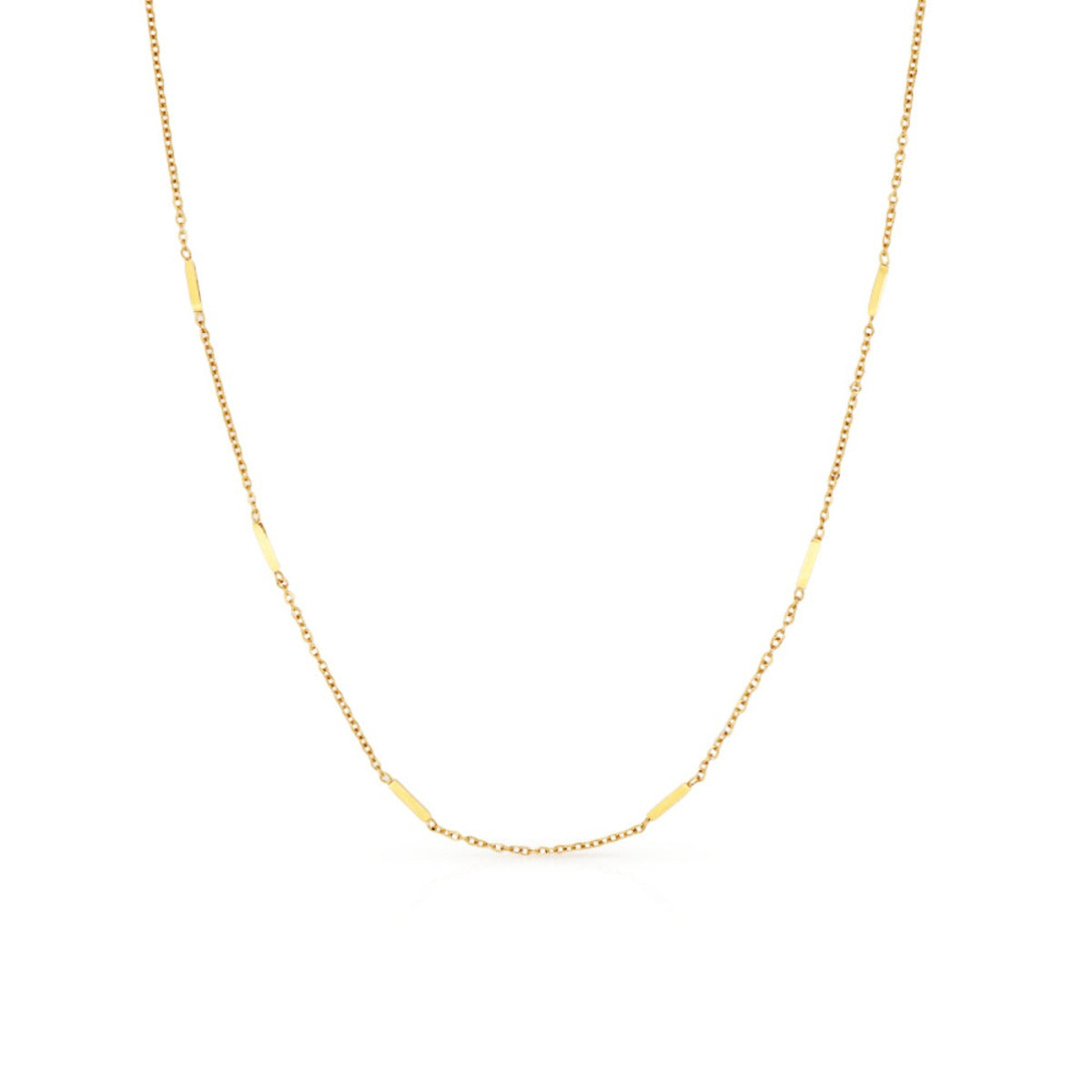 Block satellite chains name gold plating necklace chain accessories for women 
