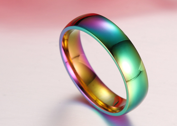 Rainbow Band Mood Ring