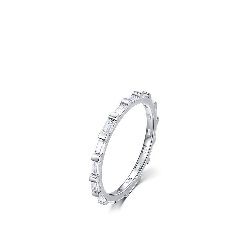 925 Sterling Silver Simple Stackable Rainbow Ring