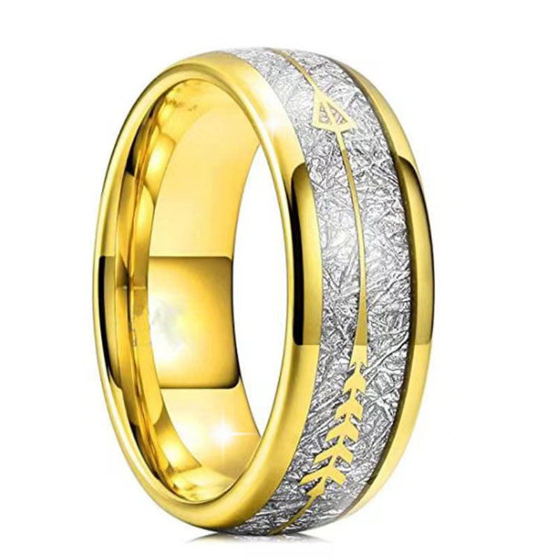 Arrow Tungsten Ring for Couple
