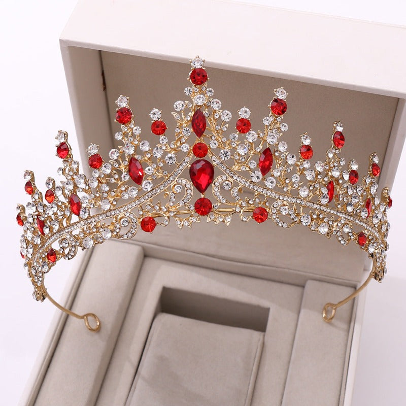 Rhinestone Wedding Tiara Necklace Set for Women