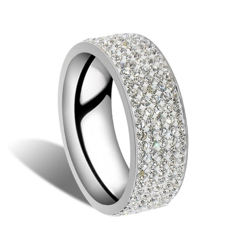 Crystal Cz Couple Diamond Rings