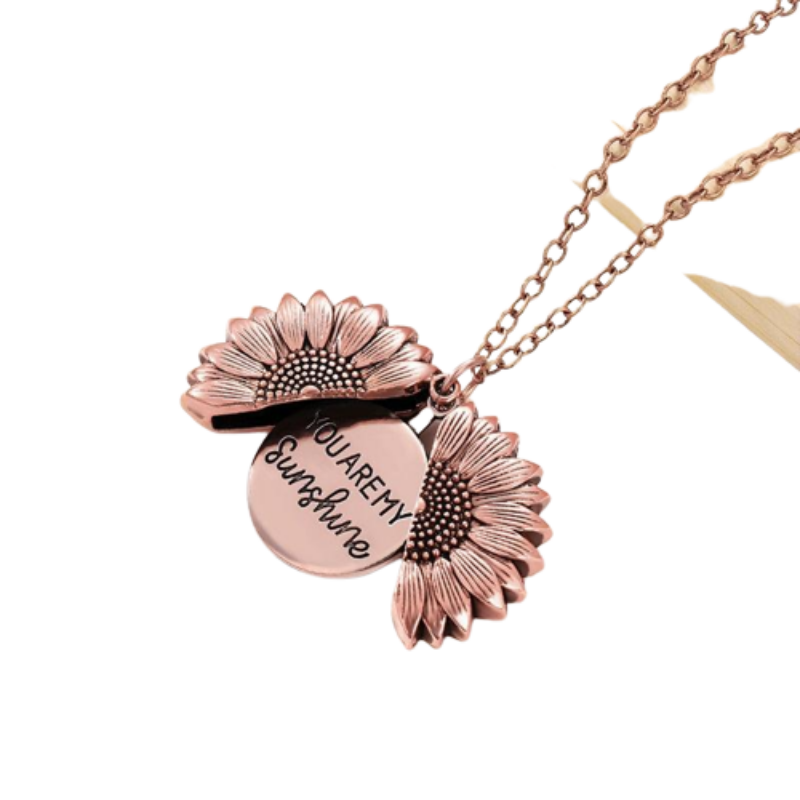 You are My Sunshine Sunflower Necklace Gift Best Friendship