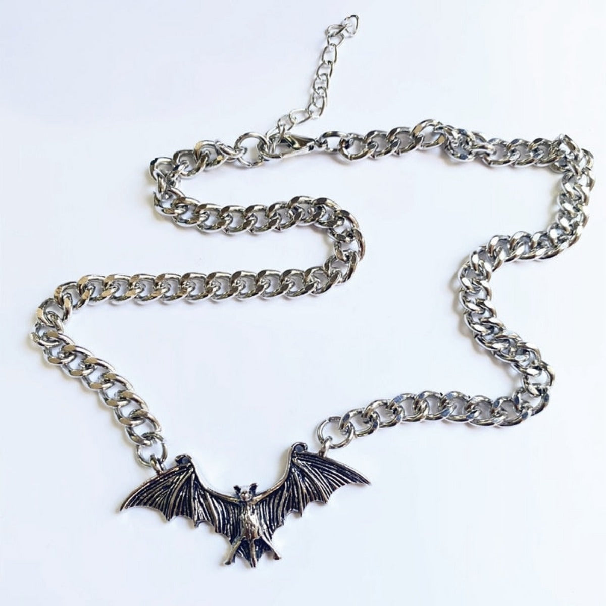Halloween Punk Gothic Bat Chain Necklace