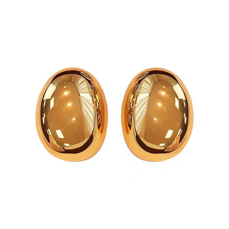 Gold Large Earrings Women's Three-dimensional Special-interest Design