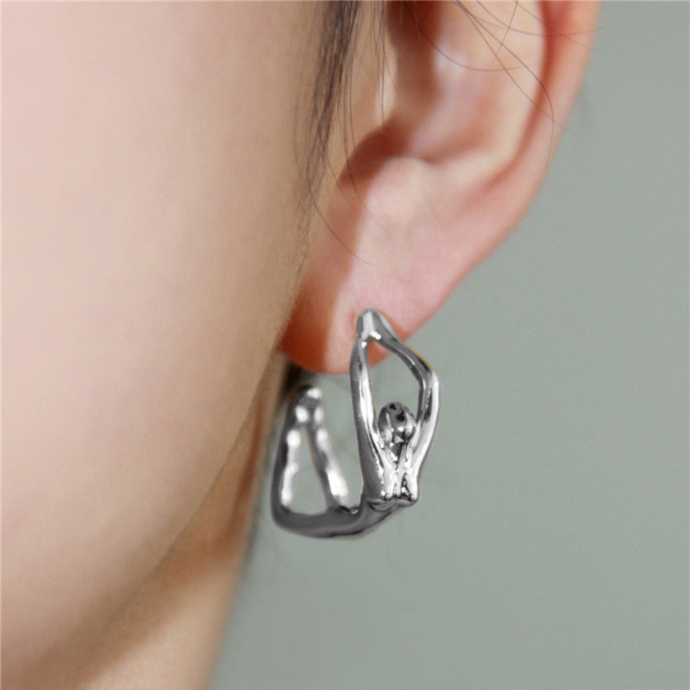 Niche Original Design Heavy Industry Earrings 3D