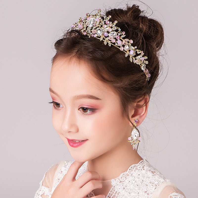 Princess Crowns and Earrings Tiara Set