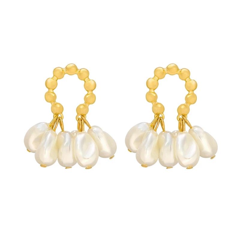 Baroque Pearl Angling Drop Earrings For Girls