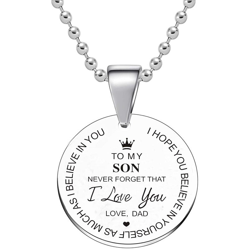 Pendant Necklace for Gif From Mom Dad