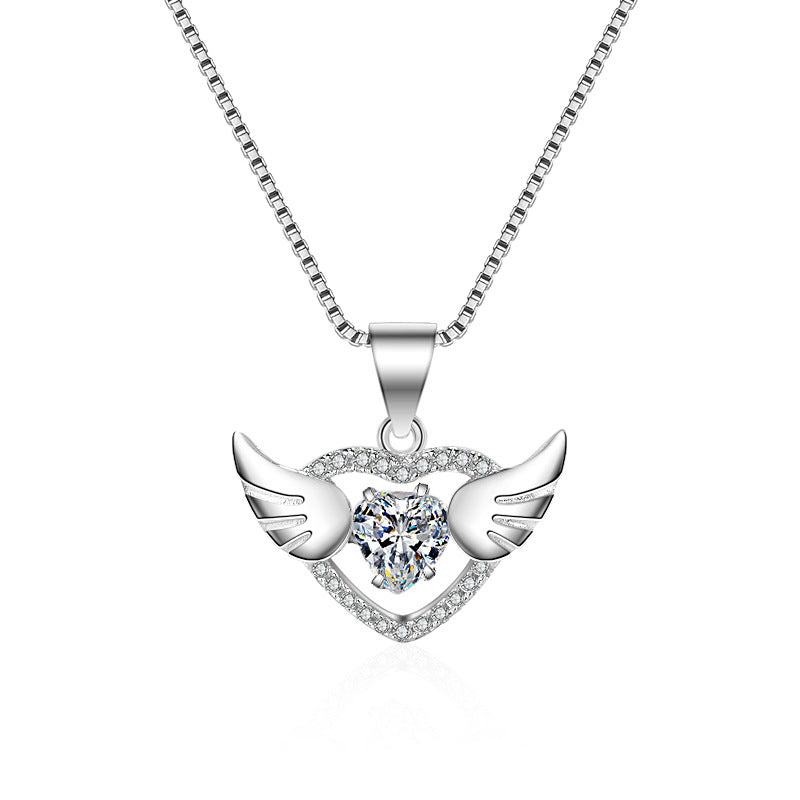 Angel Wings Diamond Necklace For Women