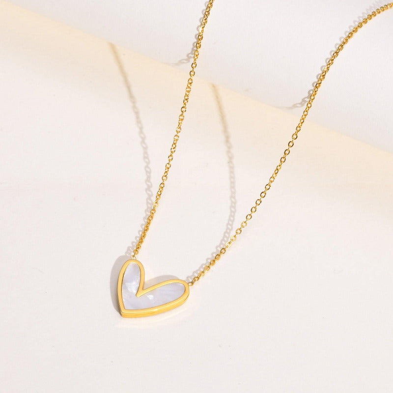 Shell Clavicle Chain Love Necklace For Women's
