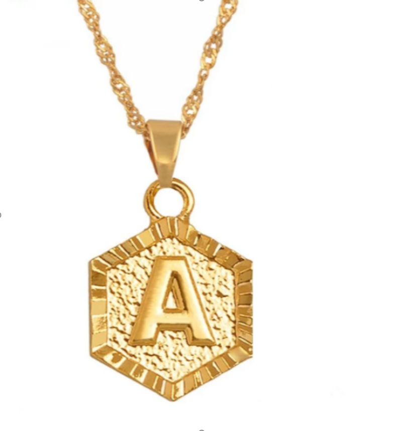 Women Charm A-Z Alphabet Letter Pendant Necklaces Stainless Steel Initial