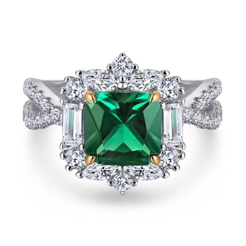 Grandmother Princess-shaped American Fashion Engagement Ring