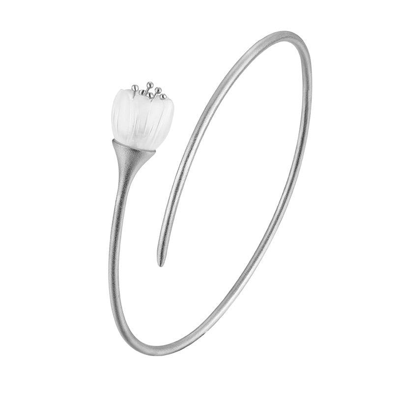 Lily of the Valley Flower Bangle for Women