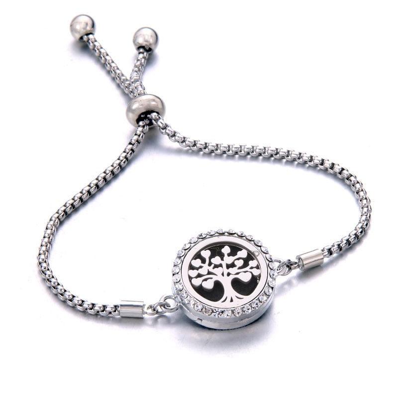 Adjustable Tree of Life Diffuser Bracelet for Women