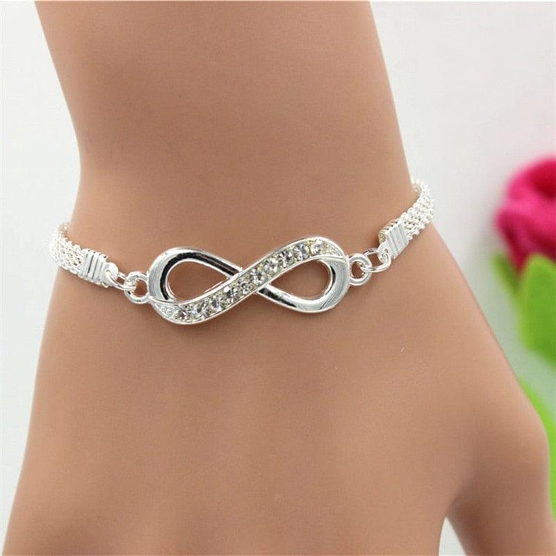 number 8 pendant charm bracelets for lover