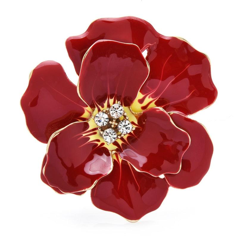 Rhinestone Flower Brooches For Women Beauty Plants Casual Party
